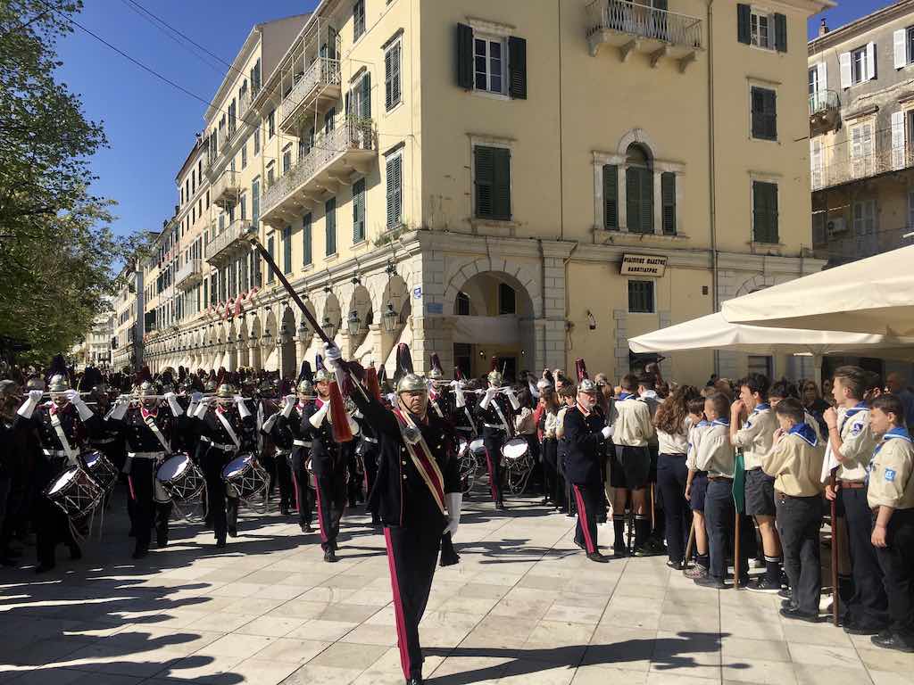 Easter parade on Liston Corfu Town