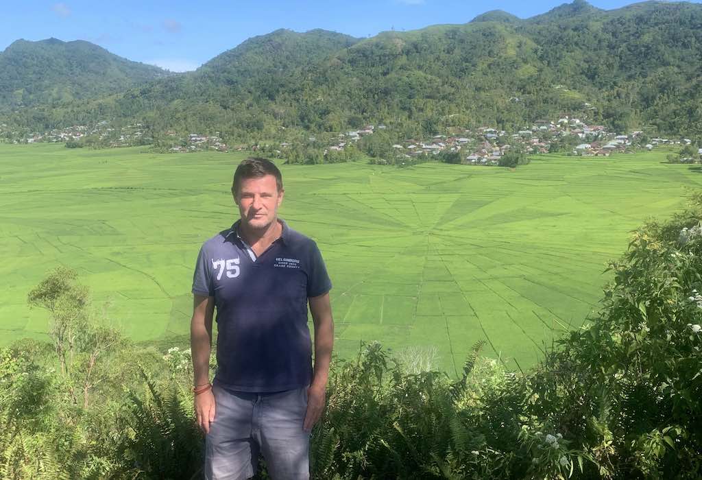 Ruteng spider rice fields Flores Indonesia