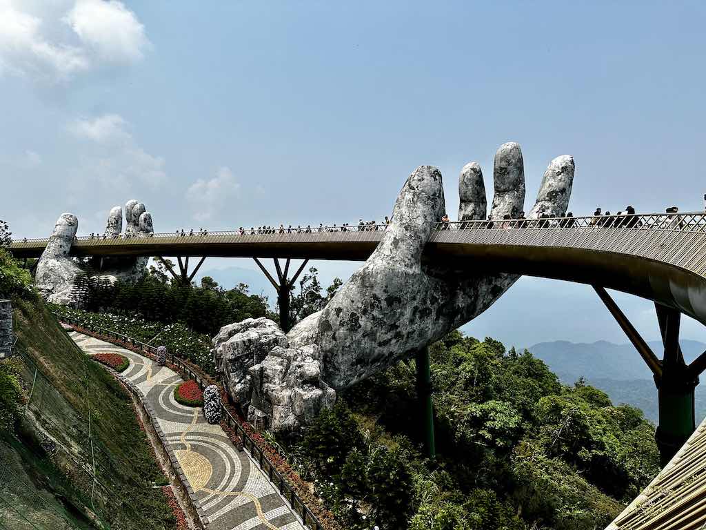 Ba Na Hills Da Nang Vietnam travel blog asia golden bridge