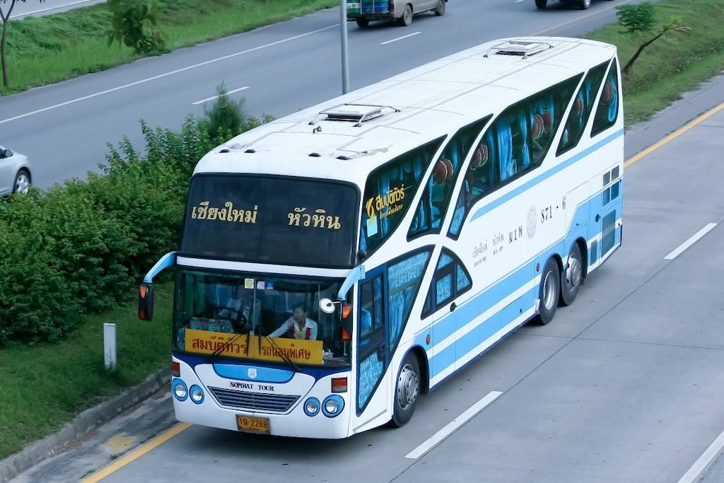 Long-distance bus thailand photo thailandawaits