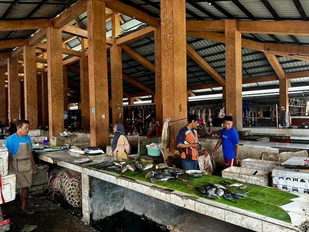 Taliwang fish market Sumbawa Indonesia