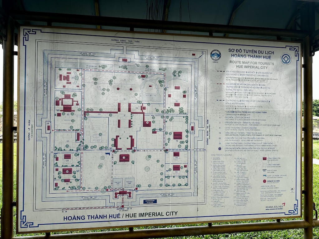 map of Hue imperial city