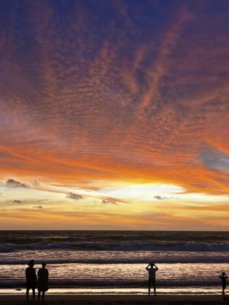 sunset Seminyak Beach Bali 