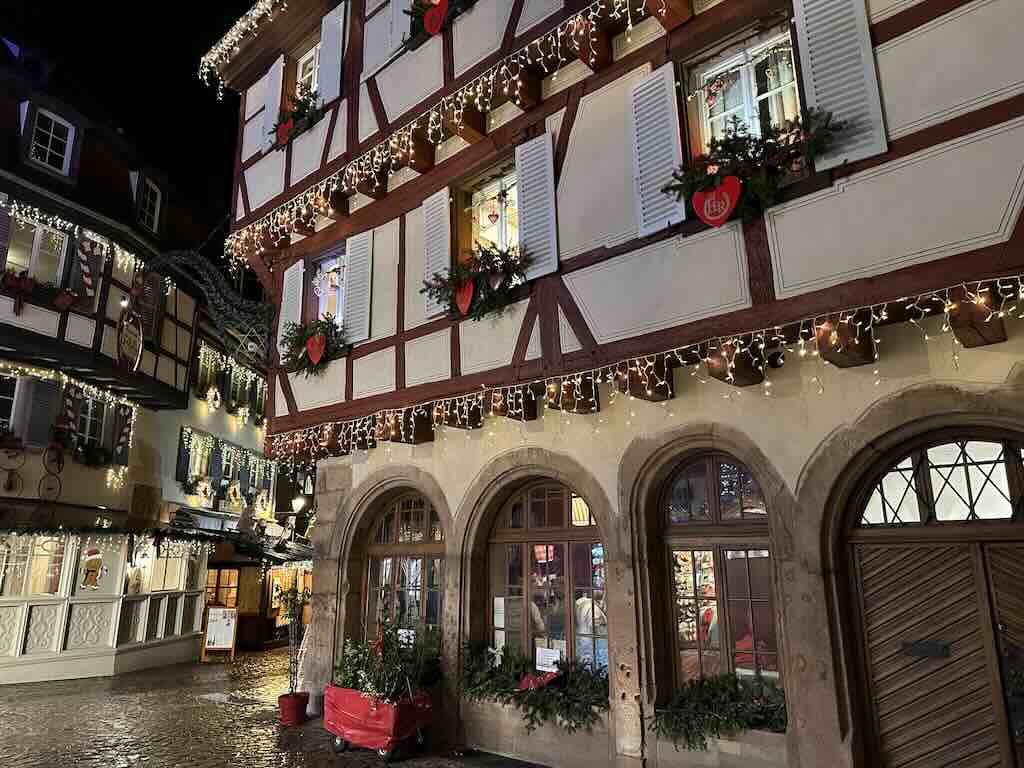 Colmar Alsace France at night