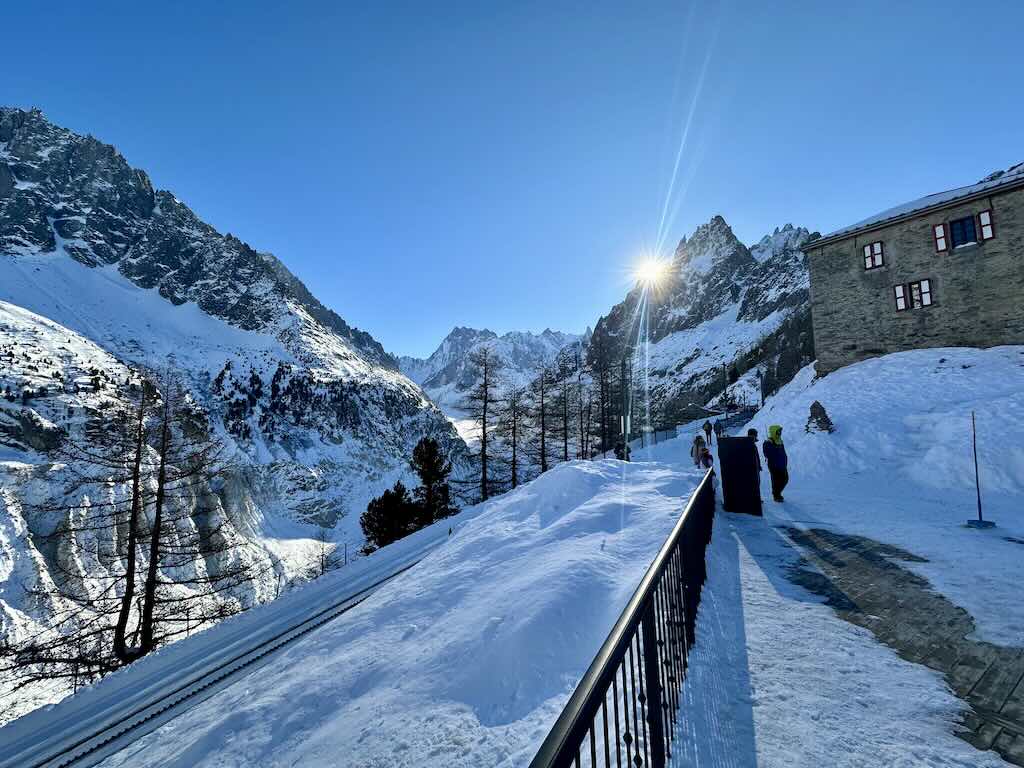 on the way to mer de glace alps mountain