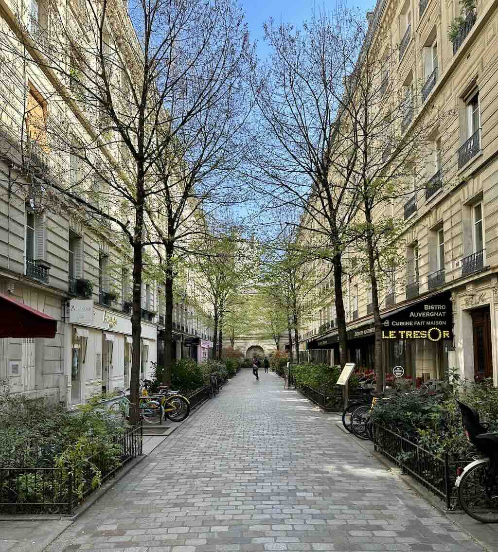 Impasse du Trésor, eine versteckte Passage in Le Marais, Paris
