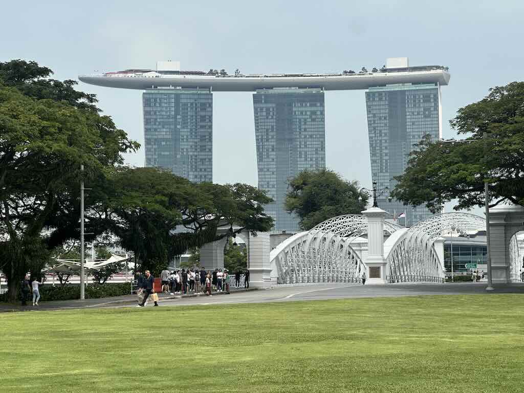 Marina Bay Sands from Victoria theater Singapore