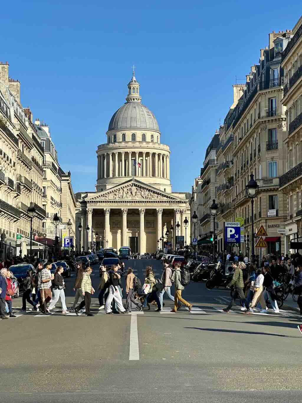 The Panthéon viewed from rue Soufflot near the Luxembourg Gardens