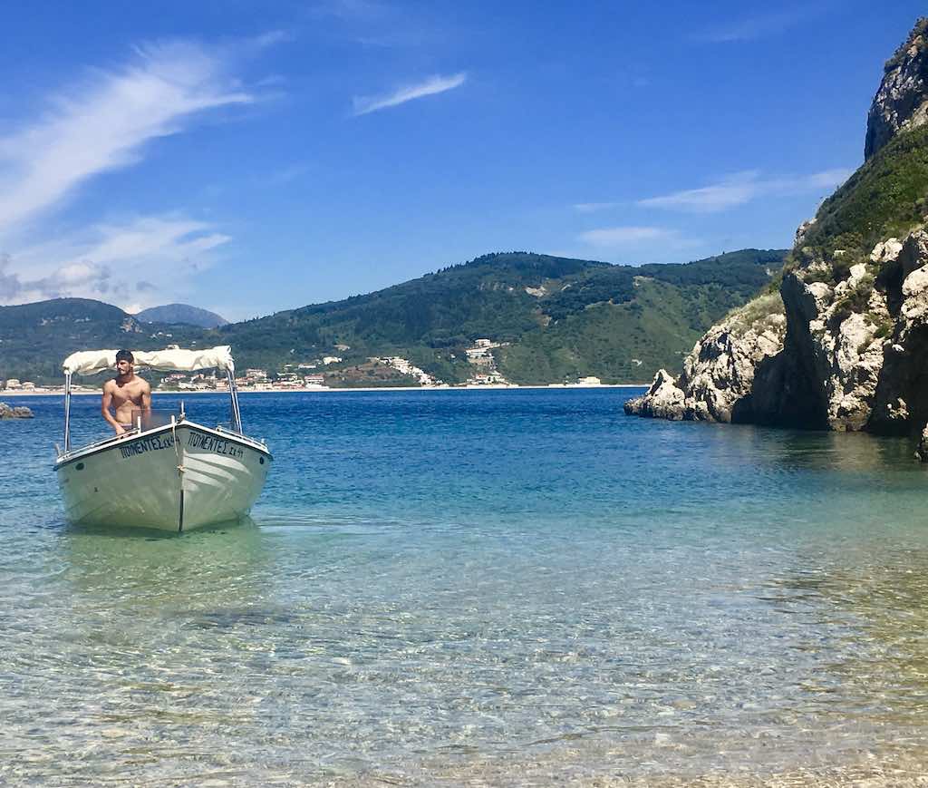 Boat to Porto Timoni Corfu Greece