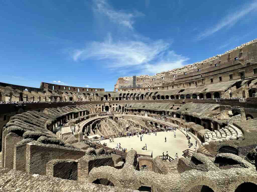 inside Colosseum Rome Italy Travel Blog