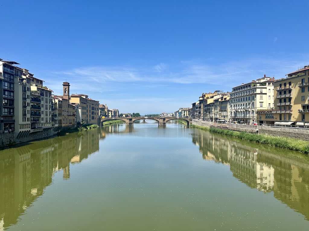 Florence Italy Arno River from Ponte Vecchio