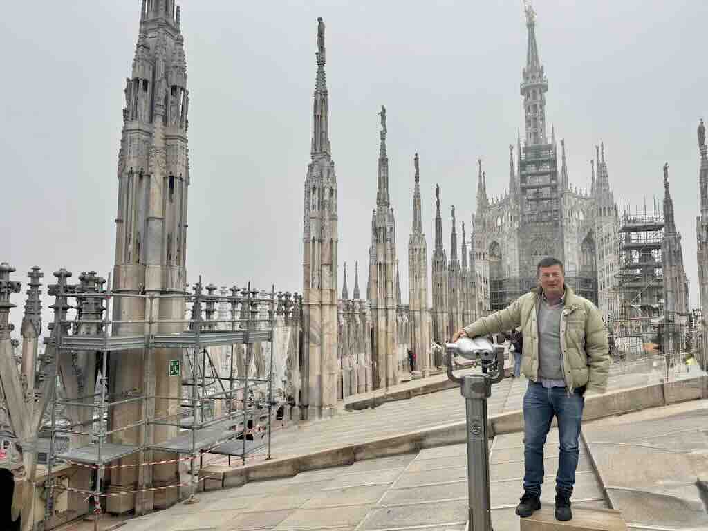 Duomo roof terrace Milan Italy