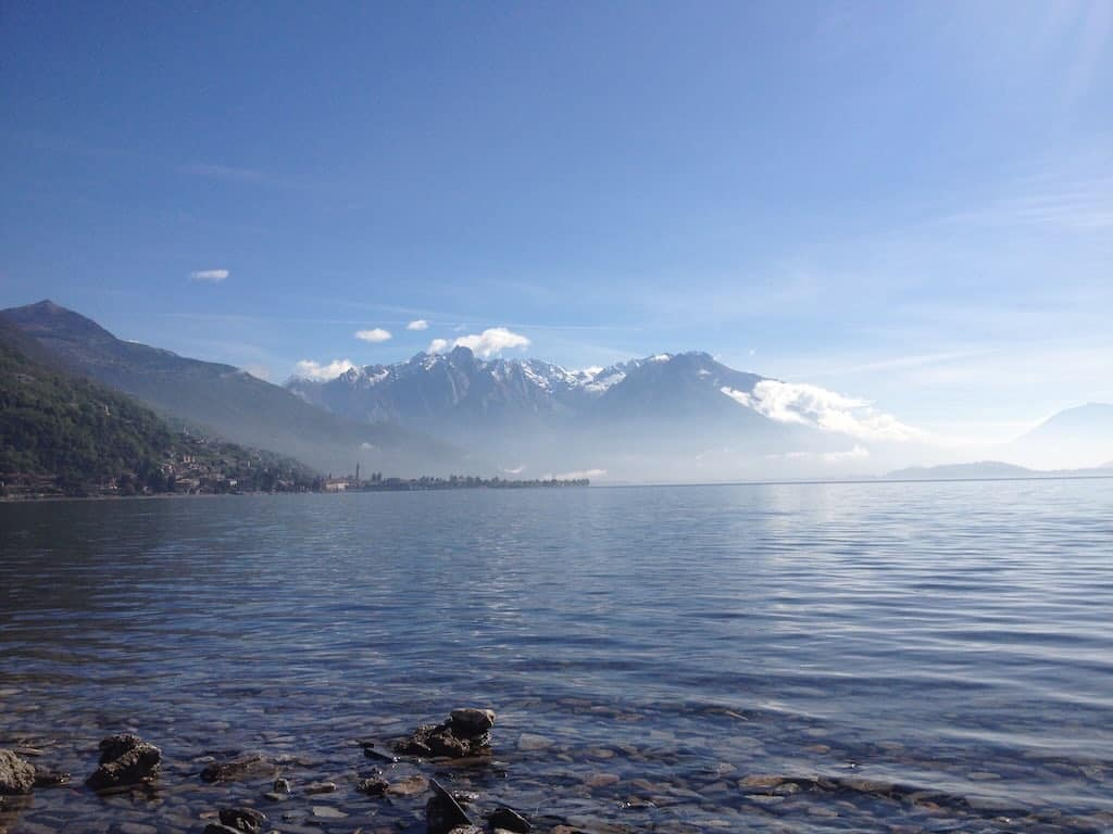 Gravedona Lake Como and mountain Italy