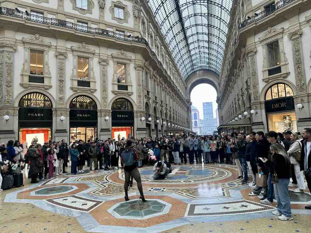 photoshoot at Galleria Vittorio Emanuele II Milan Italy
