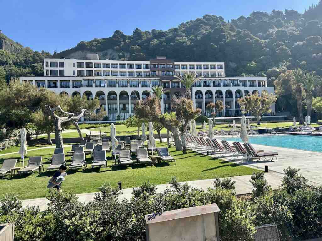 Glyfada Beach Corfu hotel beachfront sandy beach Ionian Sea
