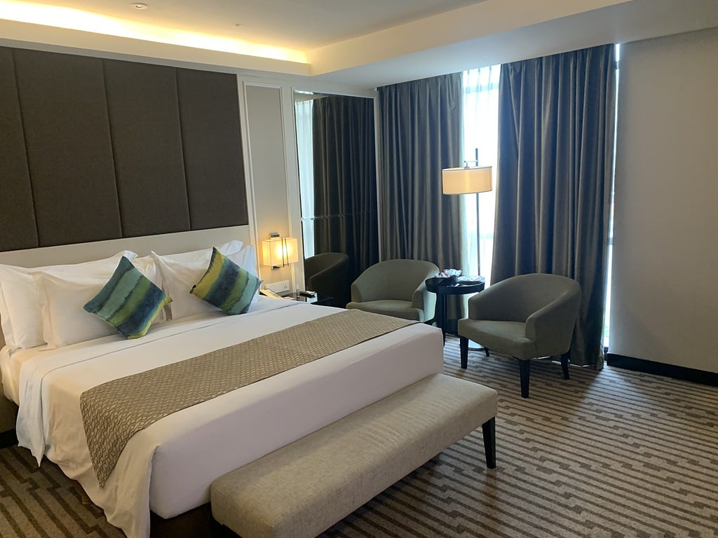 A twin room at the Swiss-Belboutique hotel in Yogyakarta, Java, Indonesia