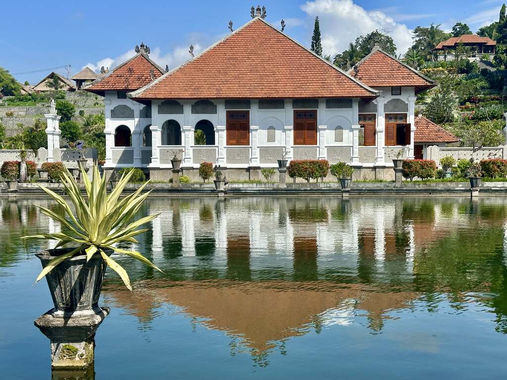 Taman Ujung water palace and its bridge, Karangasem Bali