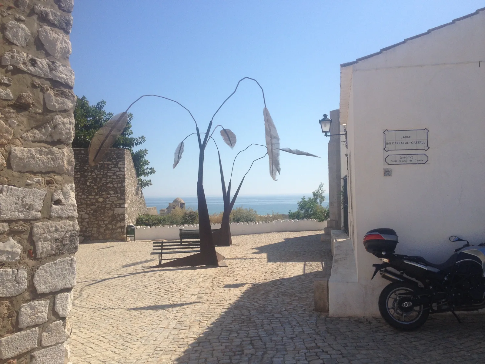 The small square of Cacela Velha with its white houses