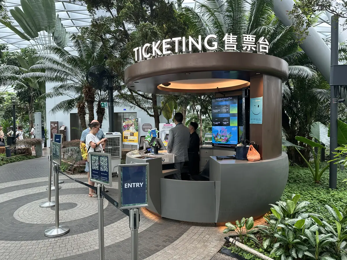 Kassa van Canopy Park in Jewel Changi Airport
