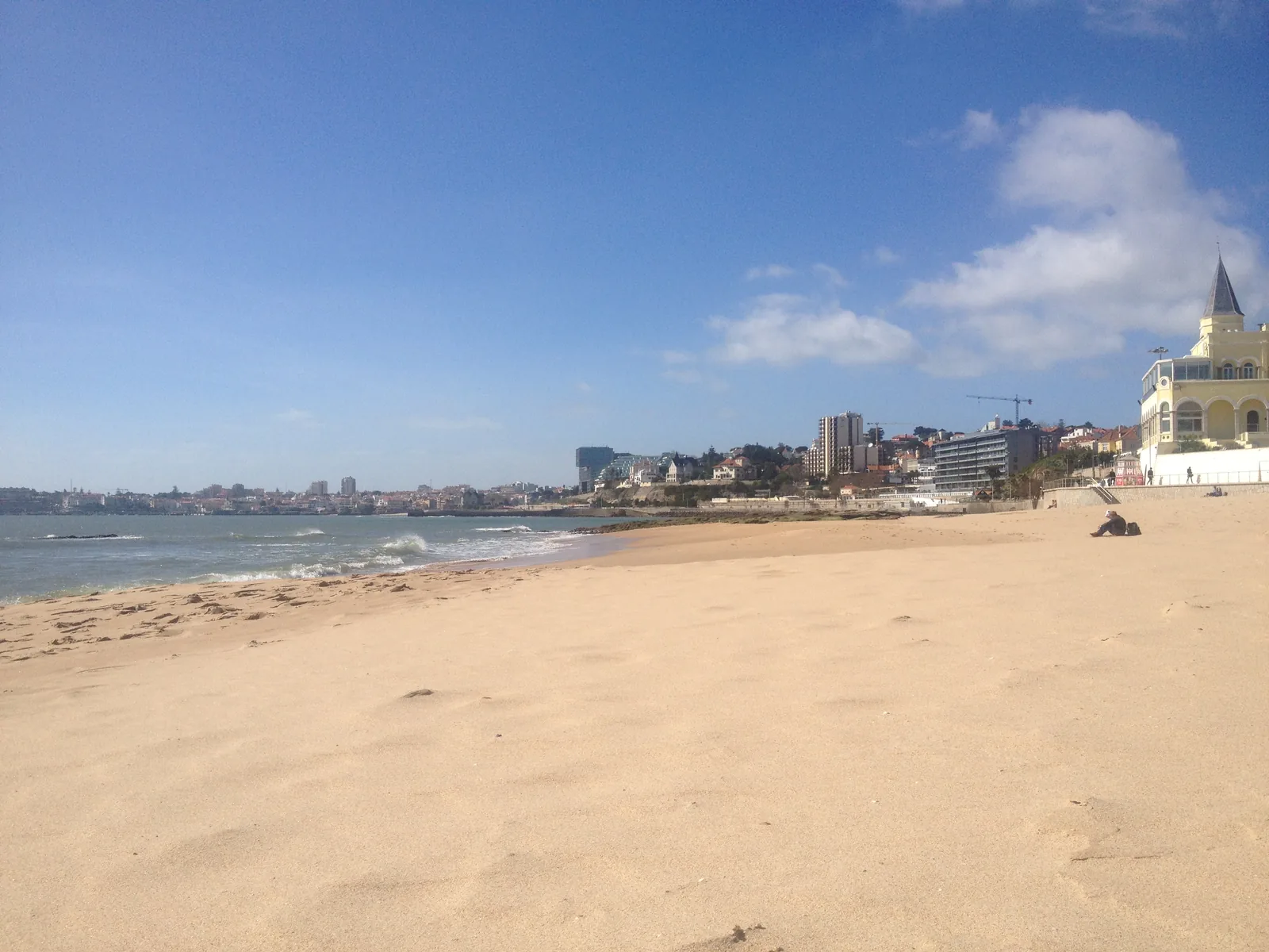 A sandy beach in Estoril near Cascais
